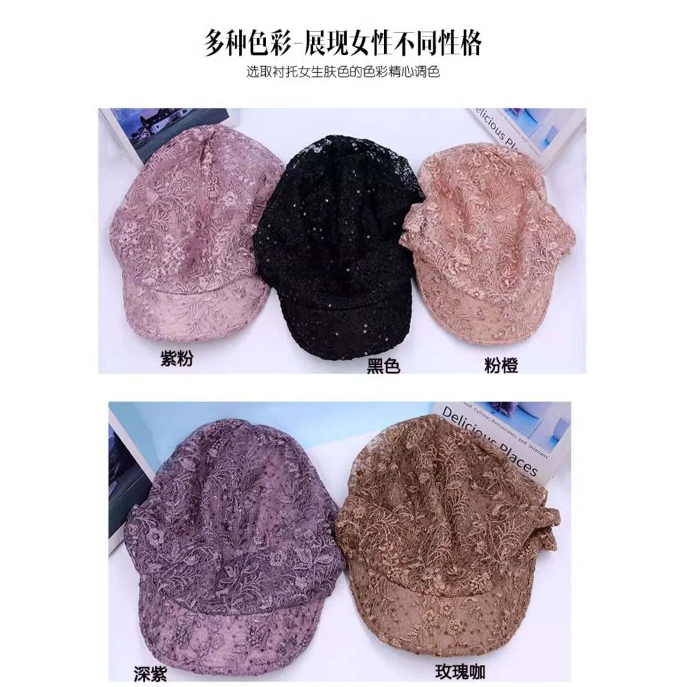 中空フラワービーニーキャップ通気性刺繍女性野球帽つばキャップ - Baseball Cap Structured のレビューと価格