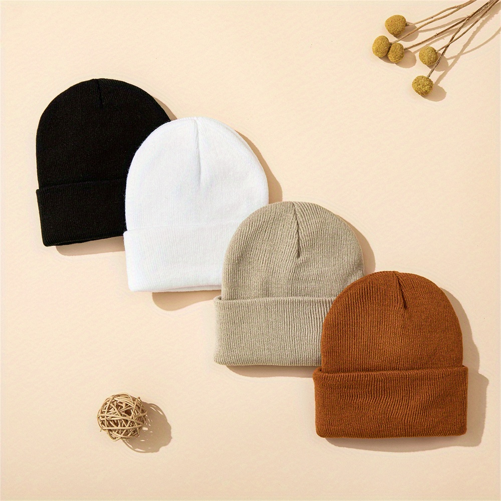 4 個ベビー帽子ニットカフビーニー男の子と女の子のための冬暖 - Beanie Cuffed Knit のレビューと価格