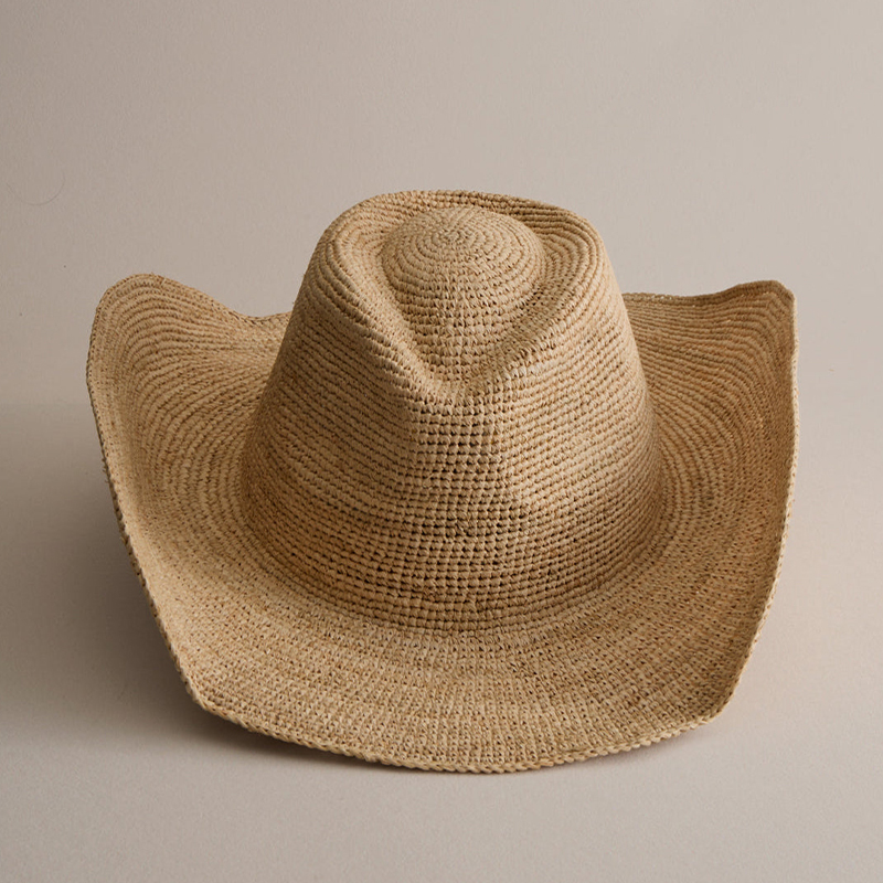 プレミアムラフィア麦わら帽子 高級手作り ウェスタンカウボー - Cowboy Hat Straw のレビューと価格