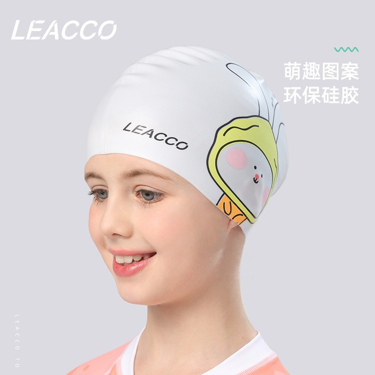 防水シリコン水泳帽 子供用 耳保護 かわいい漫画柄 水泳帽子 - Swim Hat Silicone のレビューと価格